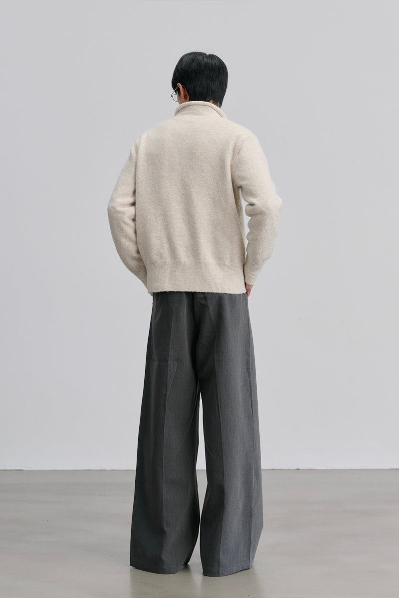 CATSSTAC Collared knit wool cardigan