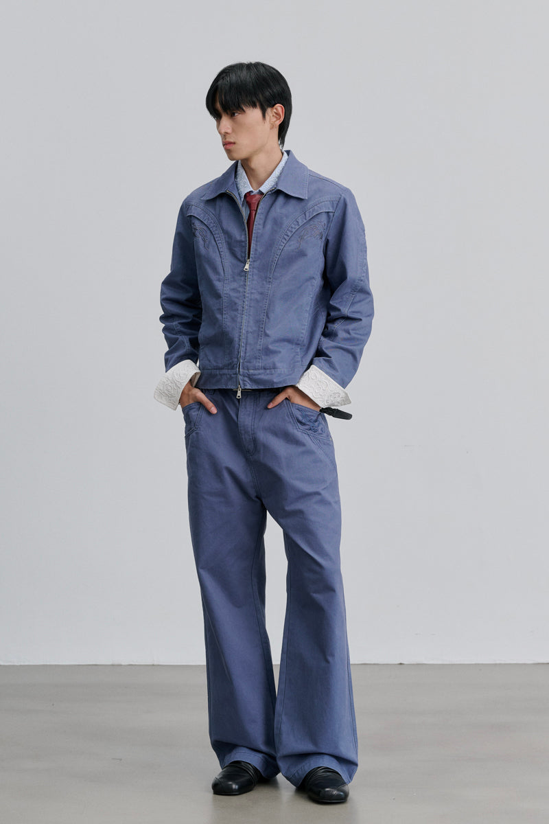 CATSSTAC Bat Shadow Washed Canvas Work Jacket