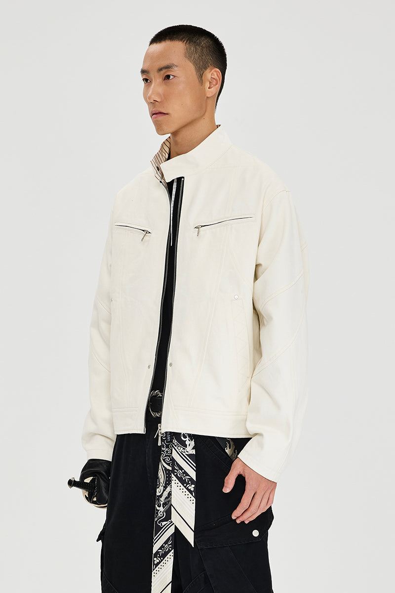 CATSSTAC Raw denim Harrington jacket