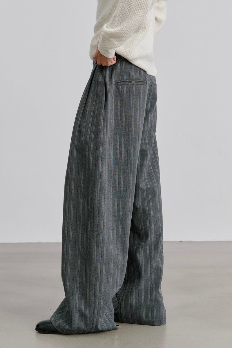 CATSSTAC CATSSTAC Dzi Dark-Stripe Wide-Leg Trousers