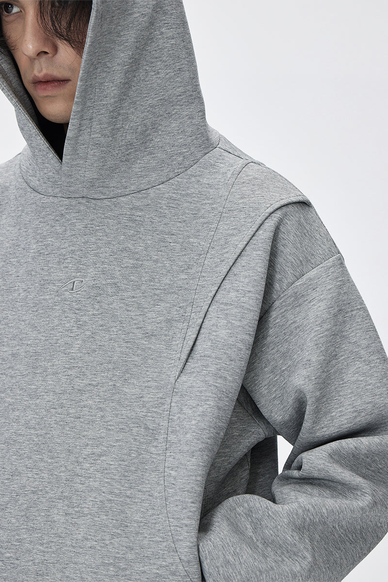 CATSSTAC detachable panel cut space cotton sweatshirt