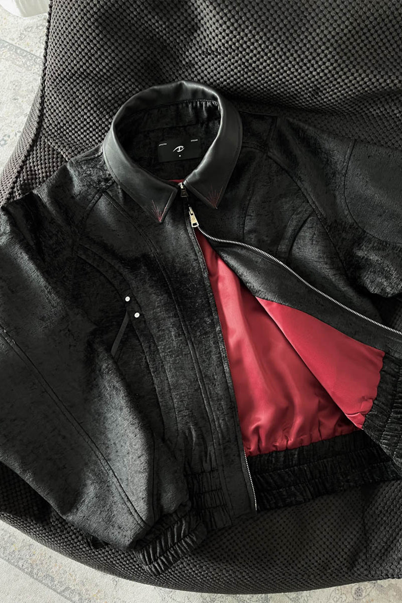 Jade Shadow Embroidered Shearling Jacket