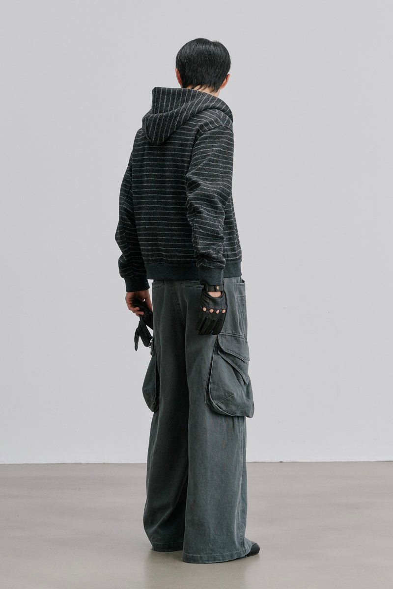 CATSSTAC Curved-seam cargo pants with side pockets