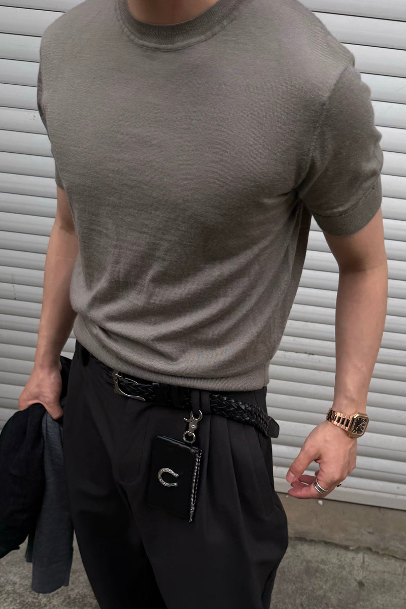 CATSSTAC 100% wool short-sleeve shirt