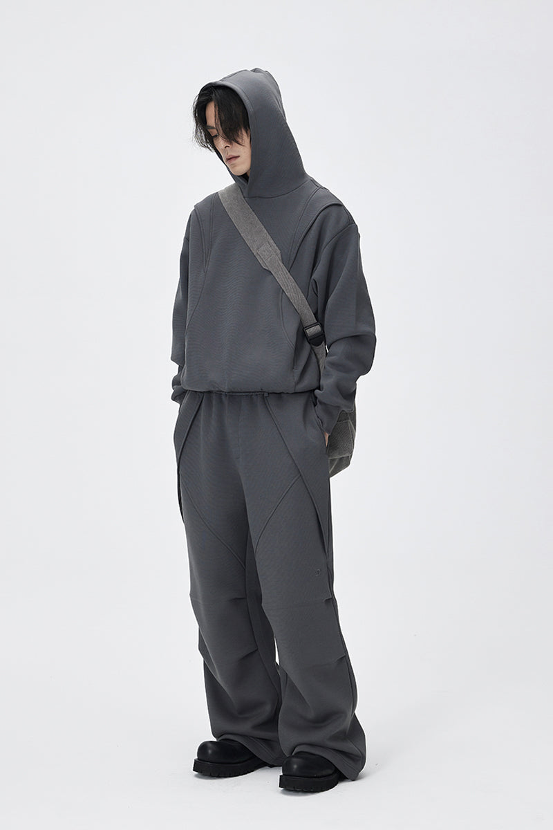 CATSSTAC detachable panel cut space cotton sweatshirt