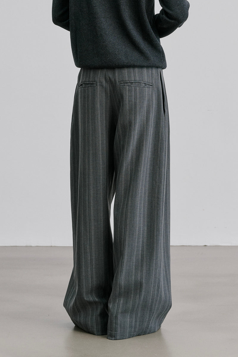 CATSSTAC CATSSTAC Dzi Dark-Stripe Wide-Leg Trousers