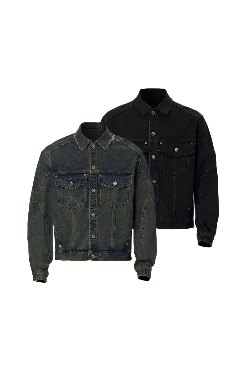 Broken Stone Wash Denim Jacket