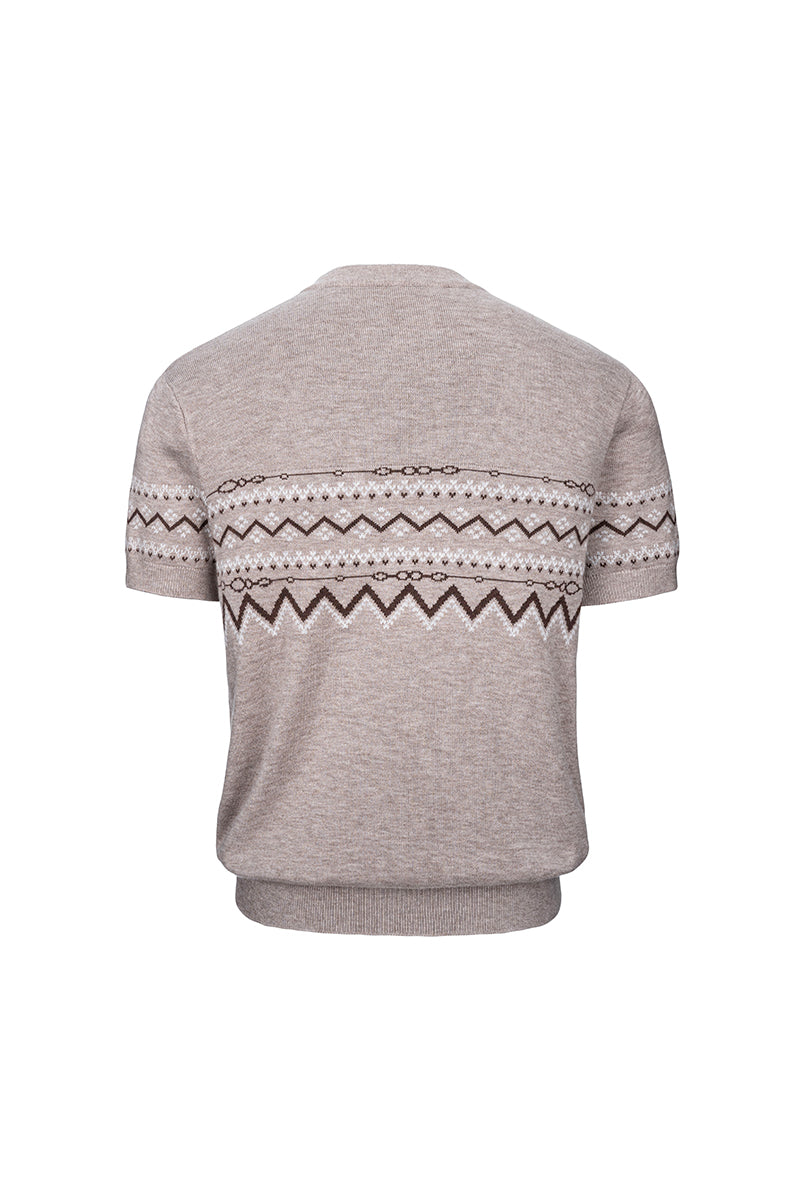 CATSSTAC Short-sleeve shirt with straight shoulders in a wool blend