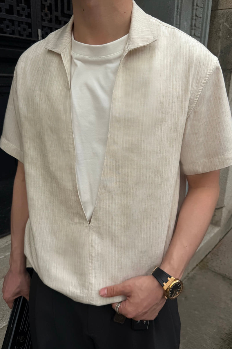 CATSSTAC Striped two-piece shirt
