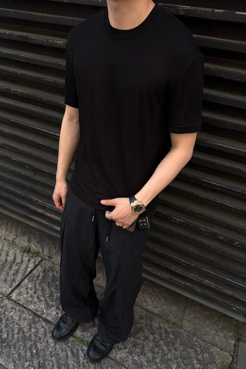 CATSSTAC Lysel Acetate Straight-Shoulder Short-Sleeve Shirt