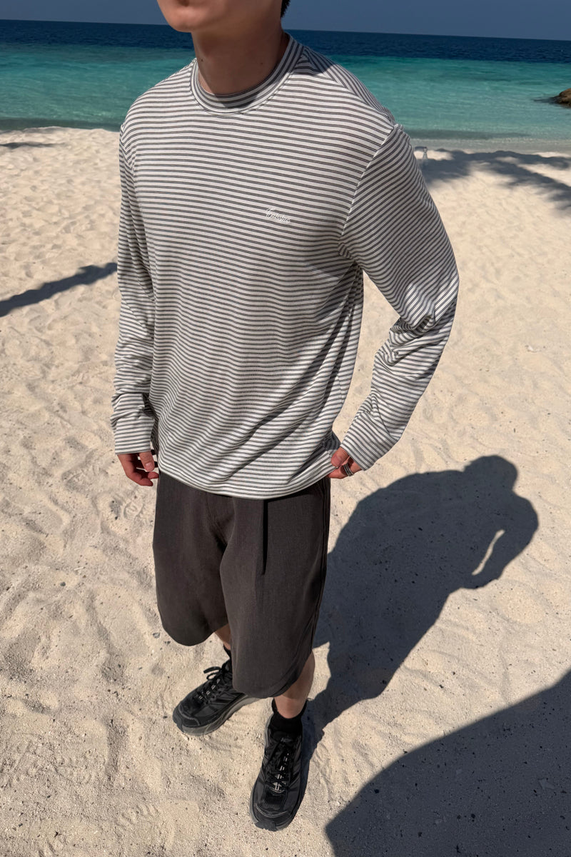 CATSSTAC Silk-cotton-wool striped base layer top