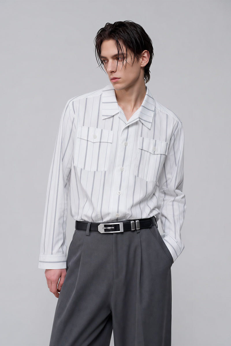 CATSSTAC Jazz Stripe Shirt Jacket