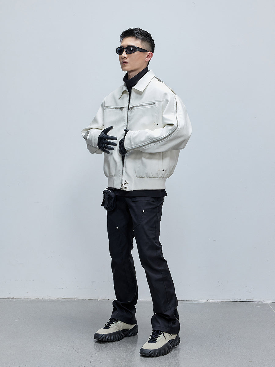 Zips UP Leather Jacket