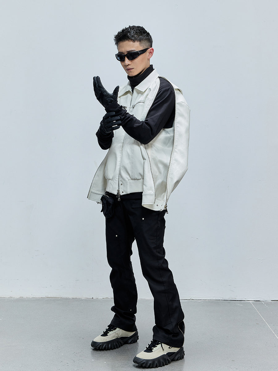 Zips UP Leather Jacket