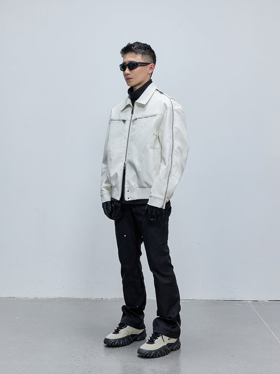Zips UP Leather Jacket