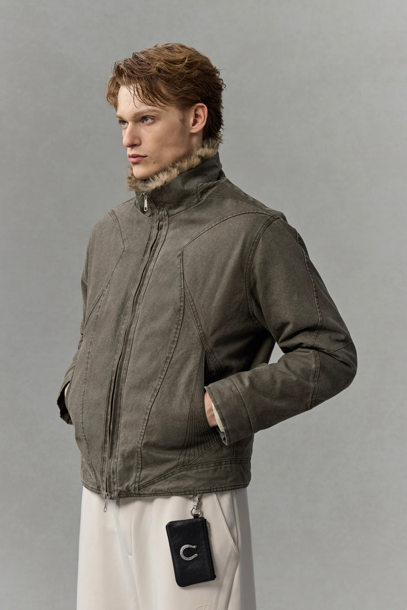 CATSSTAC Nightstrike Leopard-Lined Heavyweight Washed Canvas Jacket