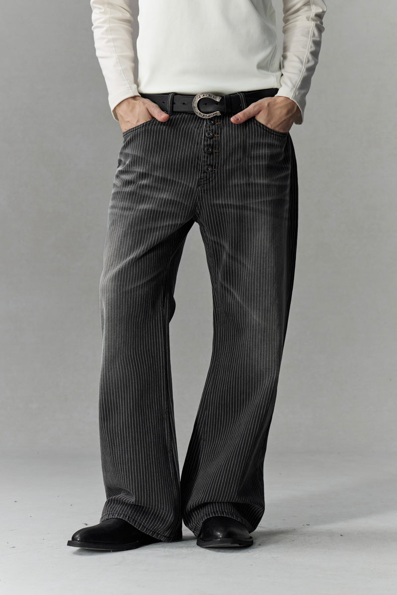 CATSSTAC Gilded Stripe A-Line Bootcut Jeans