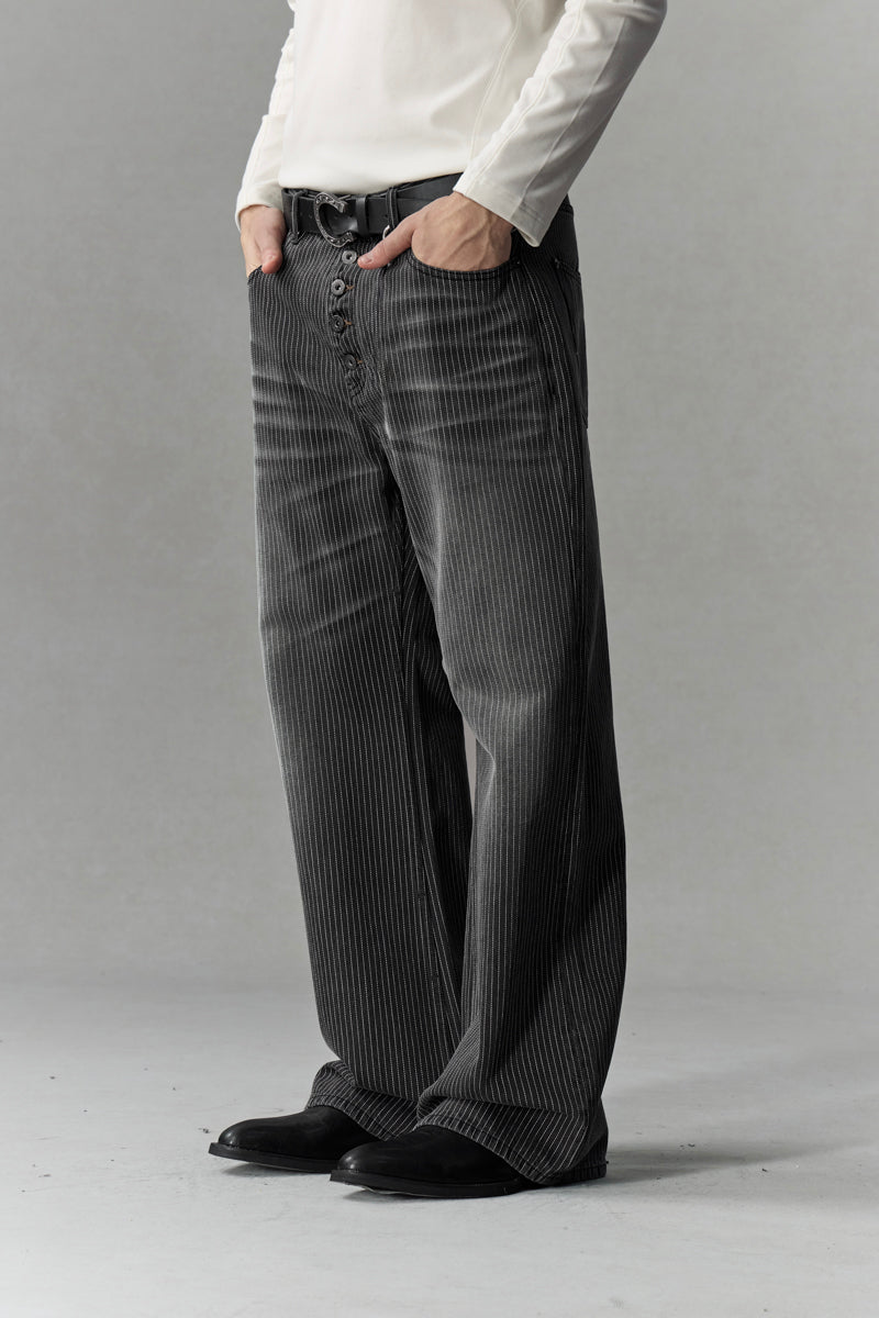 CATSSTAC Gilded Stripe A-Line Bootcut Jeans