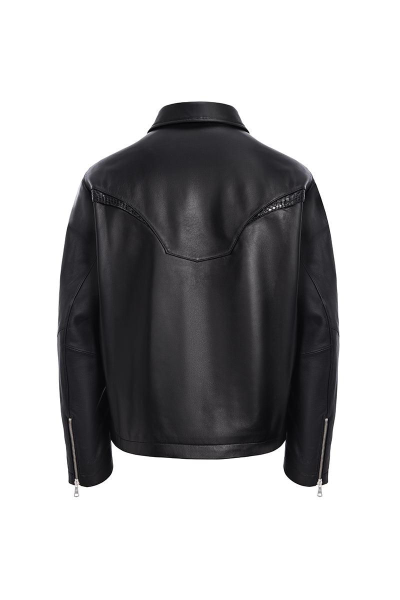 Ling Snake Python Patchwork Jacket