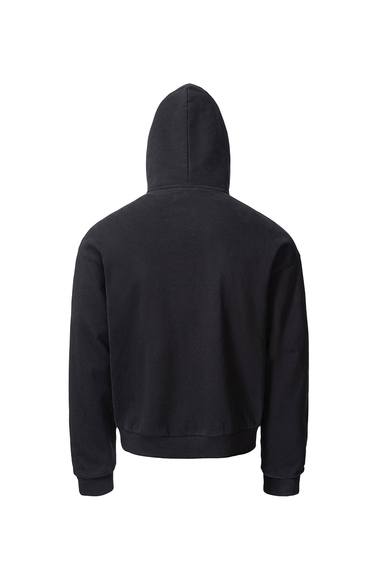 CATSSTAC ribbed zip-up hooded sweatshirt