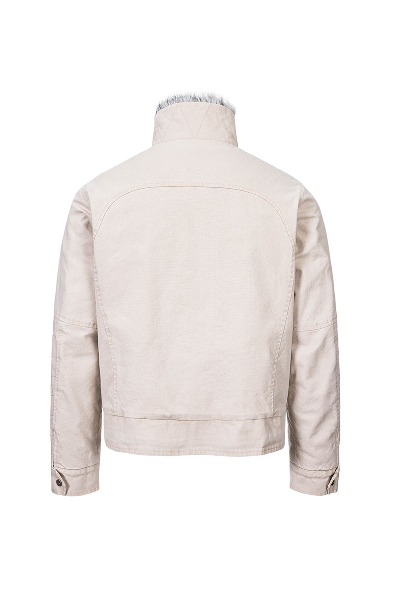 CATSSTAC Washed Thick Hooded Canvas Jacket