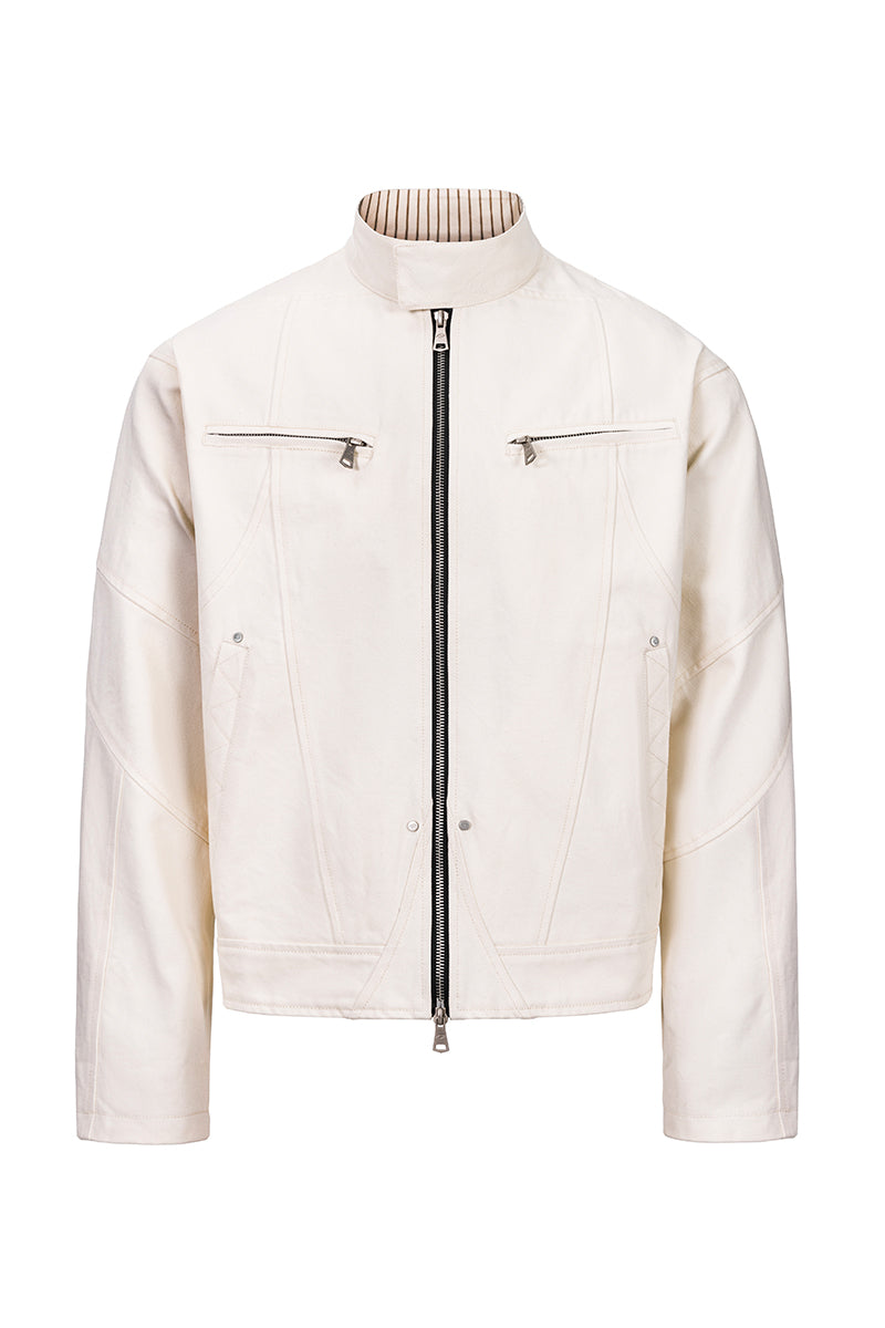 CATSSTAC Raw denim Harrington jacket