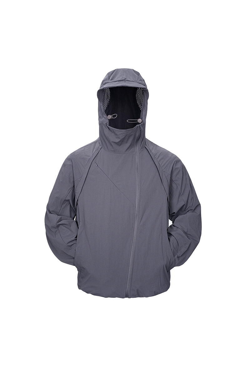CATSSTAC Cool-to-the-touch, UV-protective shirt with diagonal zippers