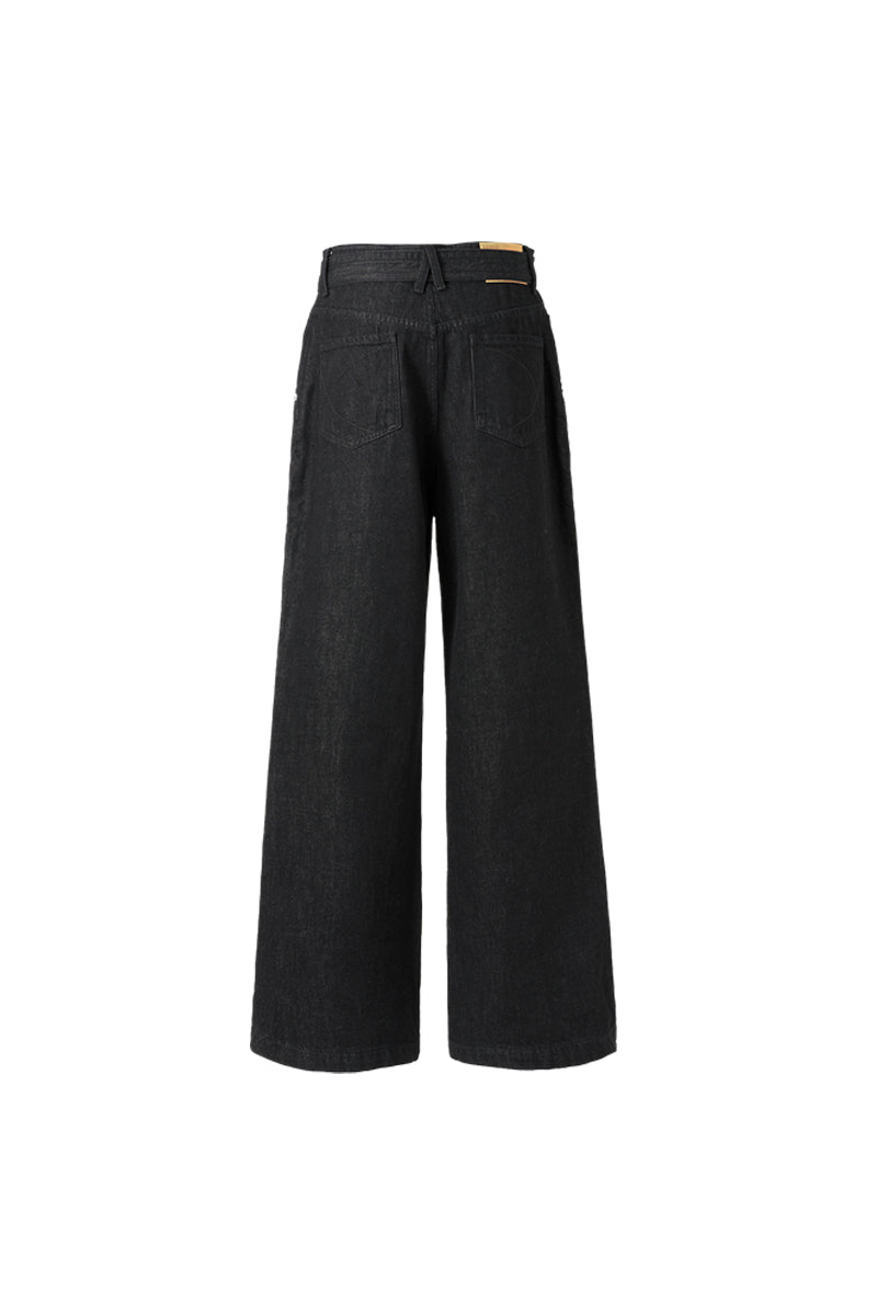 Kendo Wide-leg Raw Denim Jeans