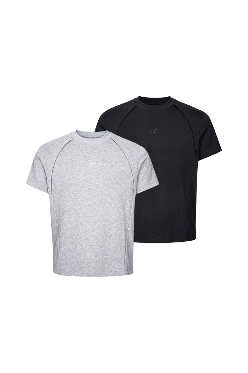 CATSSTAC 100% Cotton Short-Sleeve T-Shirt with Detachable Collar