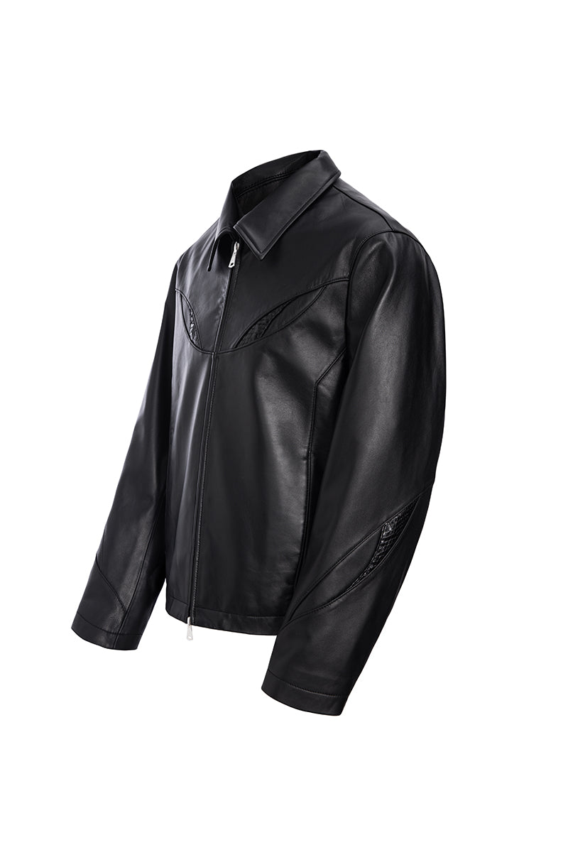 Ling Snake Python Patchwork Jacket