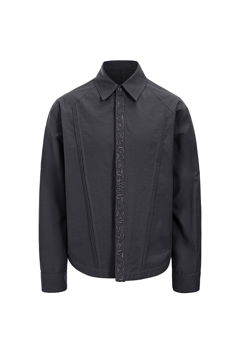CATSSTAC Embroidered Shirt with Preserved Flowers