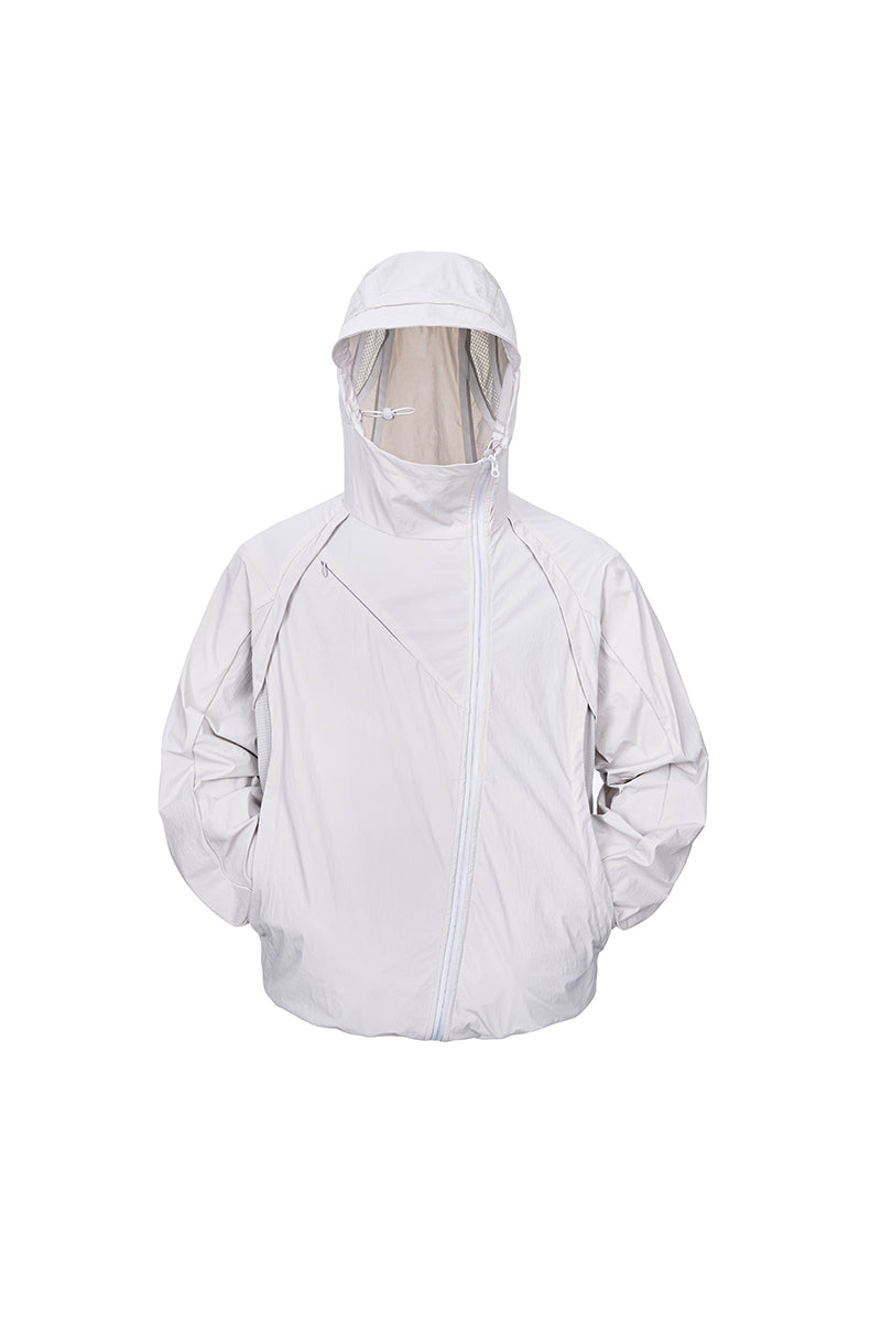 CATSSTAC Cool-to-the-touch, UV-protective shirt with diagonal zippers