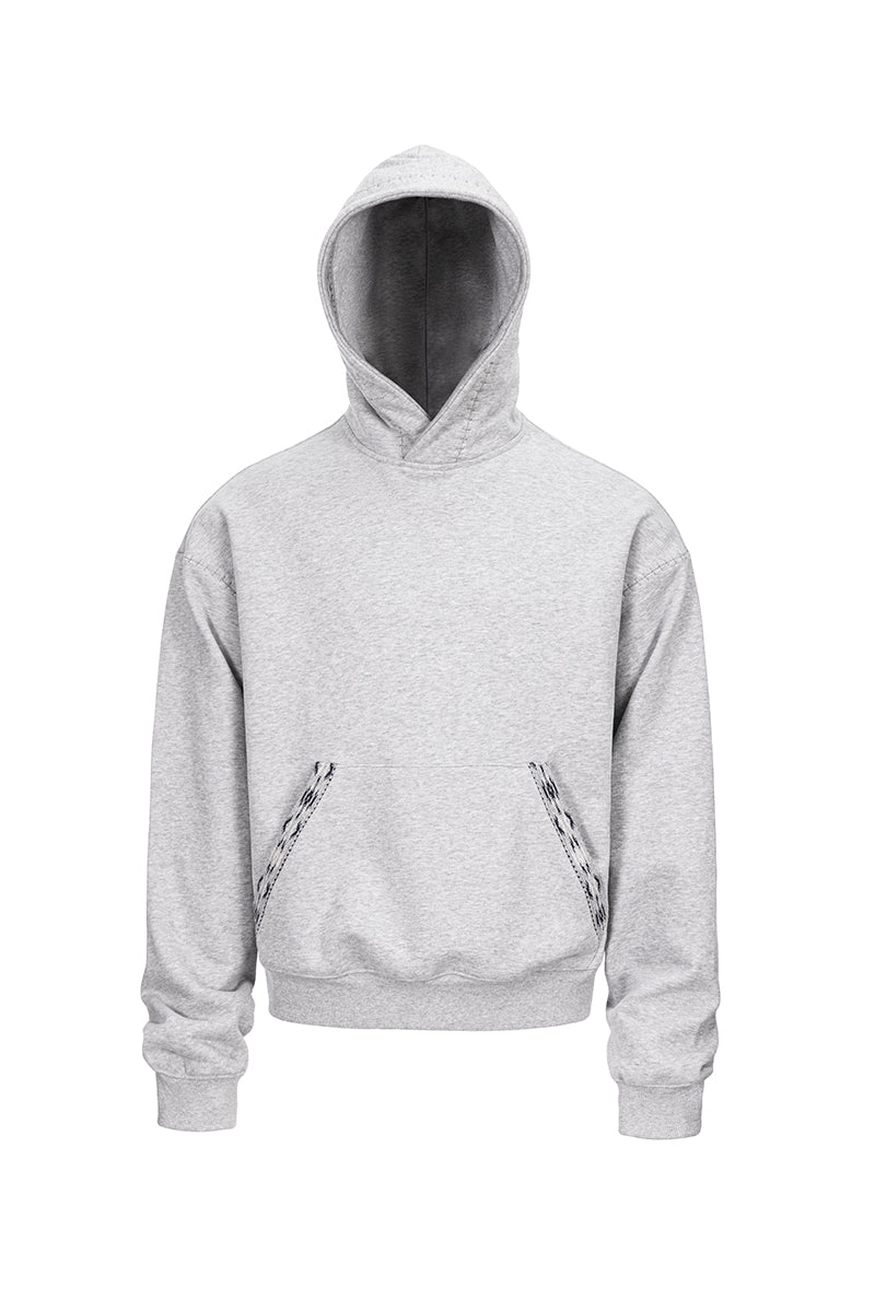 CATSSTAC Ribbed hand-stitched knit hoodie