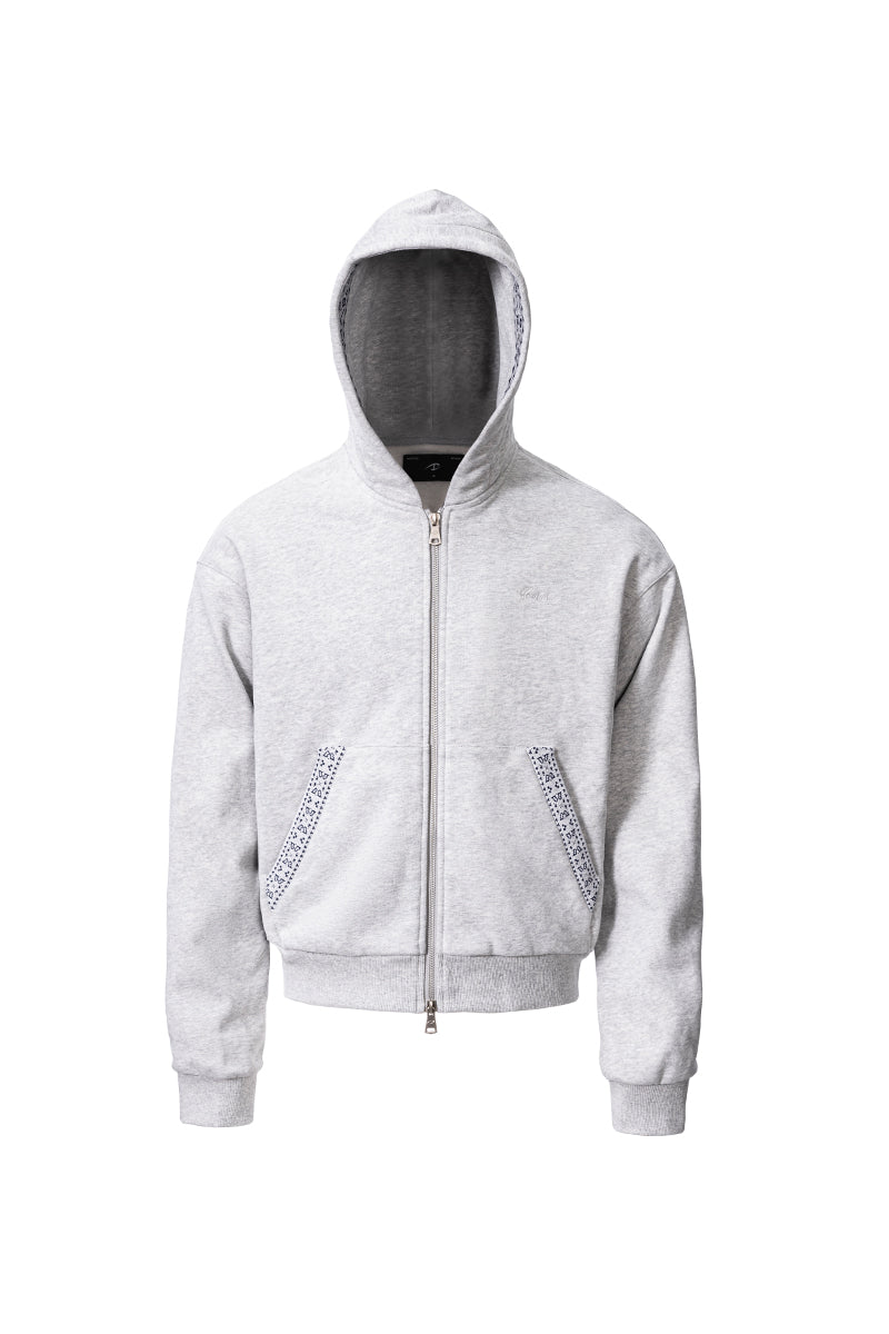 CATSSTAC ribbed zip-up hooded sweatshirt