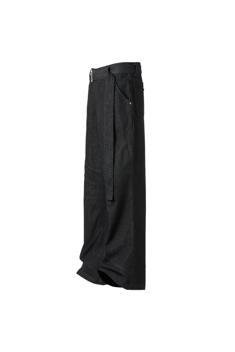 Kendo Wide-leg Raw Denim Jeans