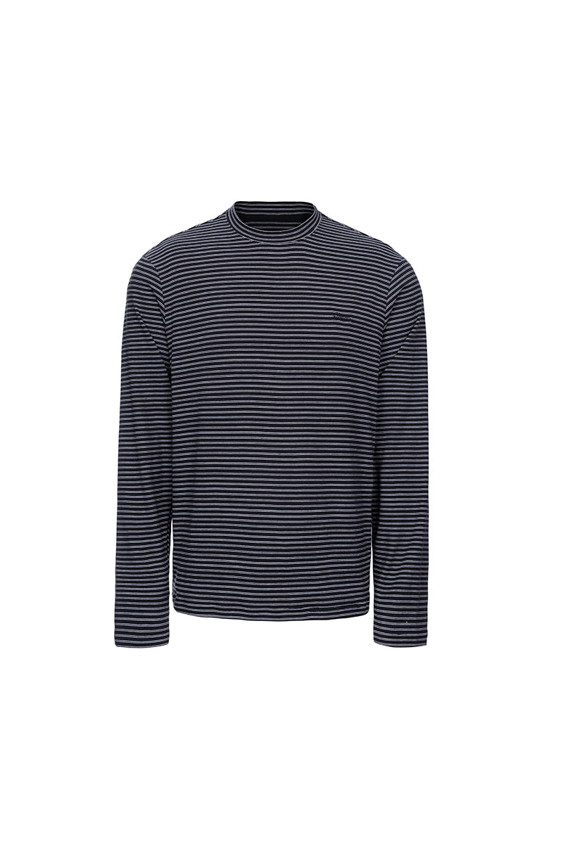 CATSSTAC Silk-cotton-wool striped base layer top