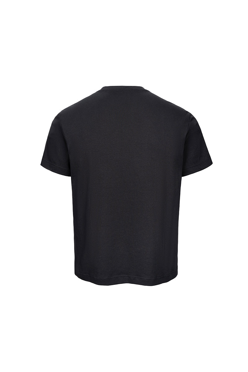 CATSSTAC 100% Cotton Short-Sleeve T-Shirt with Detachable Collar