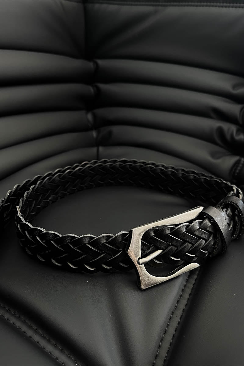 CATSSTAC Bow-and-arrow-woven cowhide belt