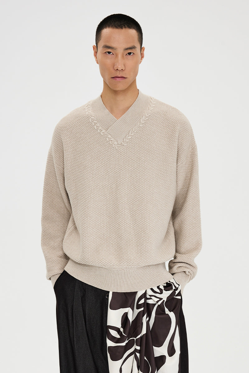 CATSSTAC Tencel V-neck sweater