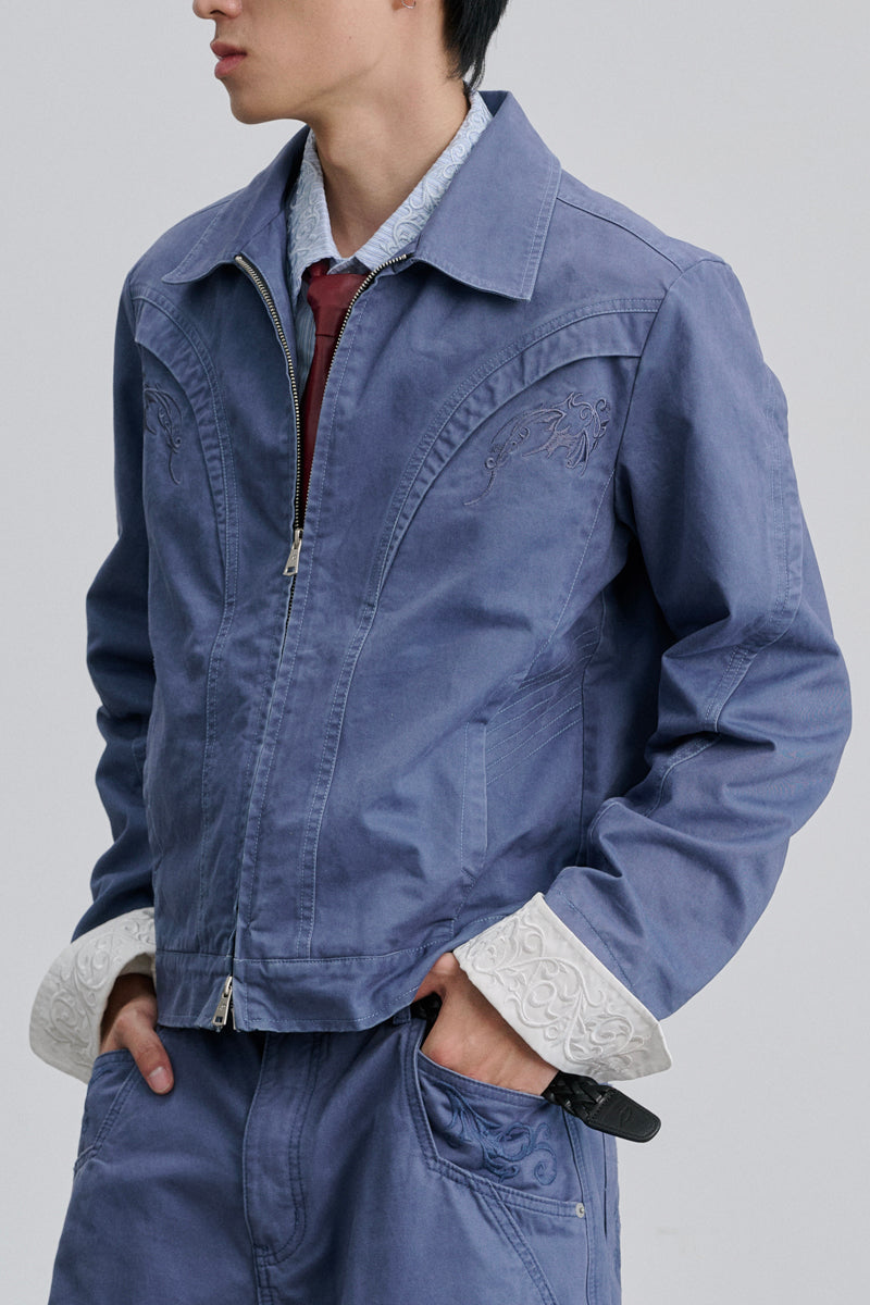 CATSSTAC Bat Shadow Washed Canvas Work Jacket