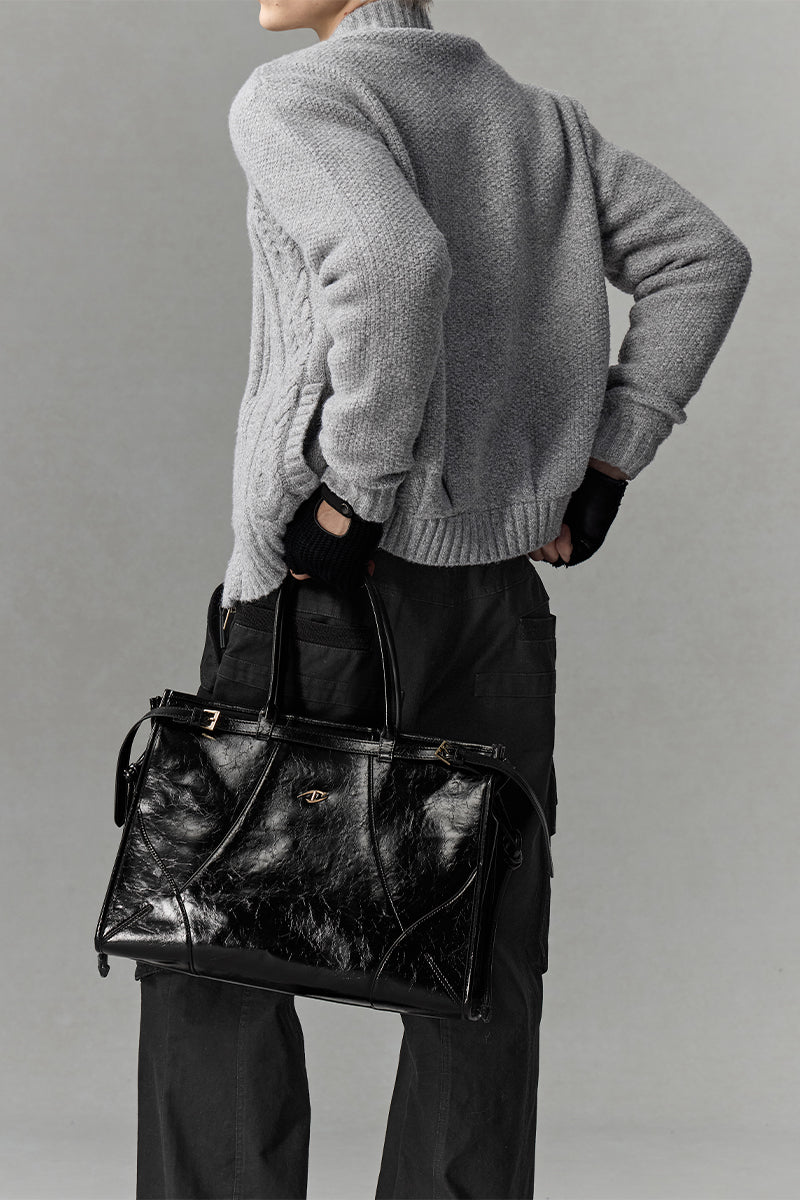 CATSSTAC Gentleman Waxed Leather Tote & Shoulder Bag