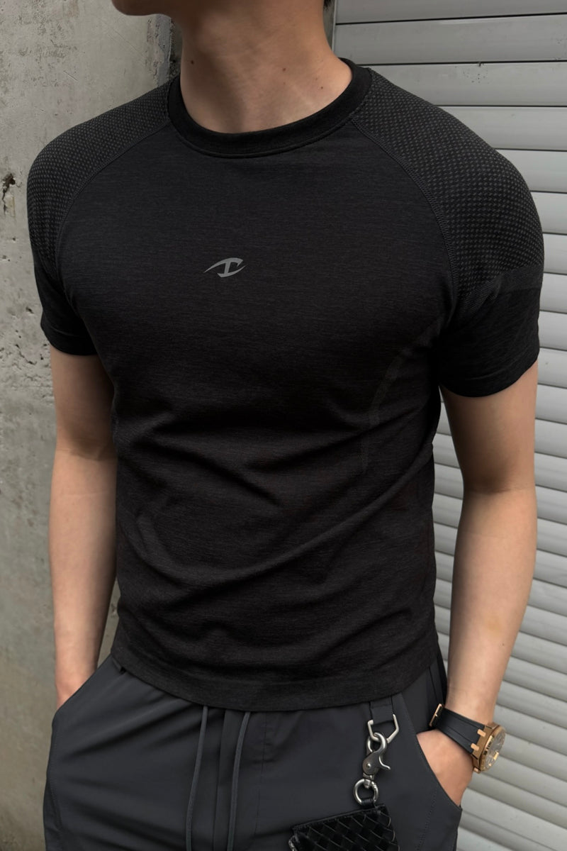 CATSSTAC One-piece 3D-knit short-sleeve sports shirt