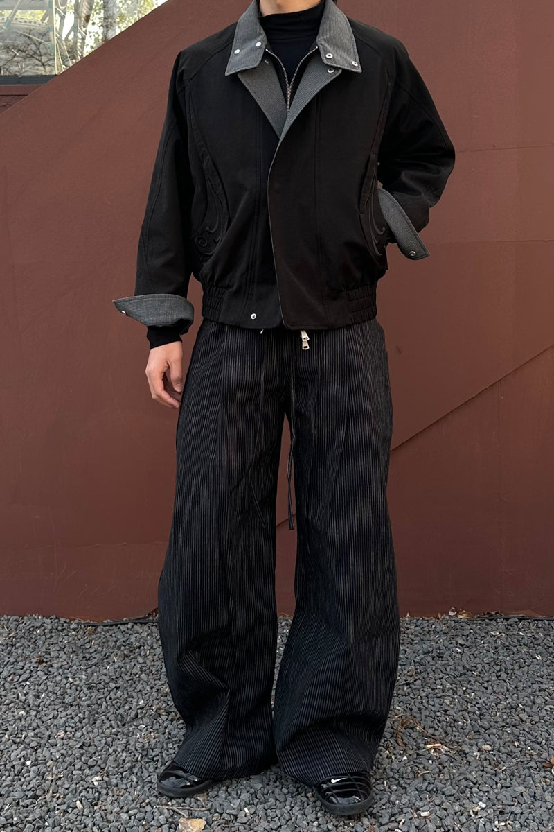 CATSSTAC Striped commuter dress pants