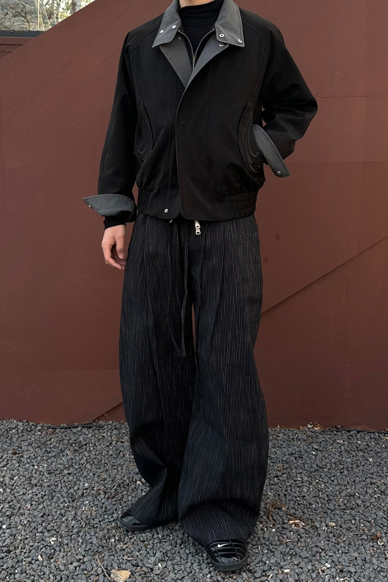 CATSSTAC Striped commuter dress pants