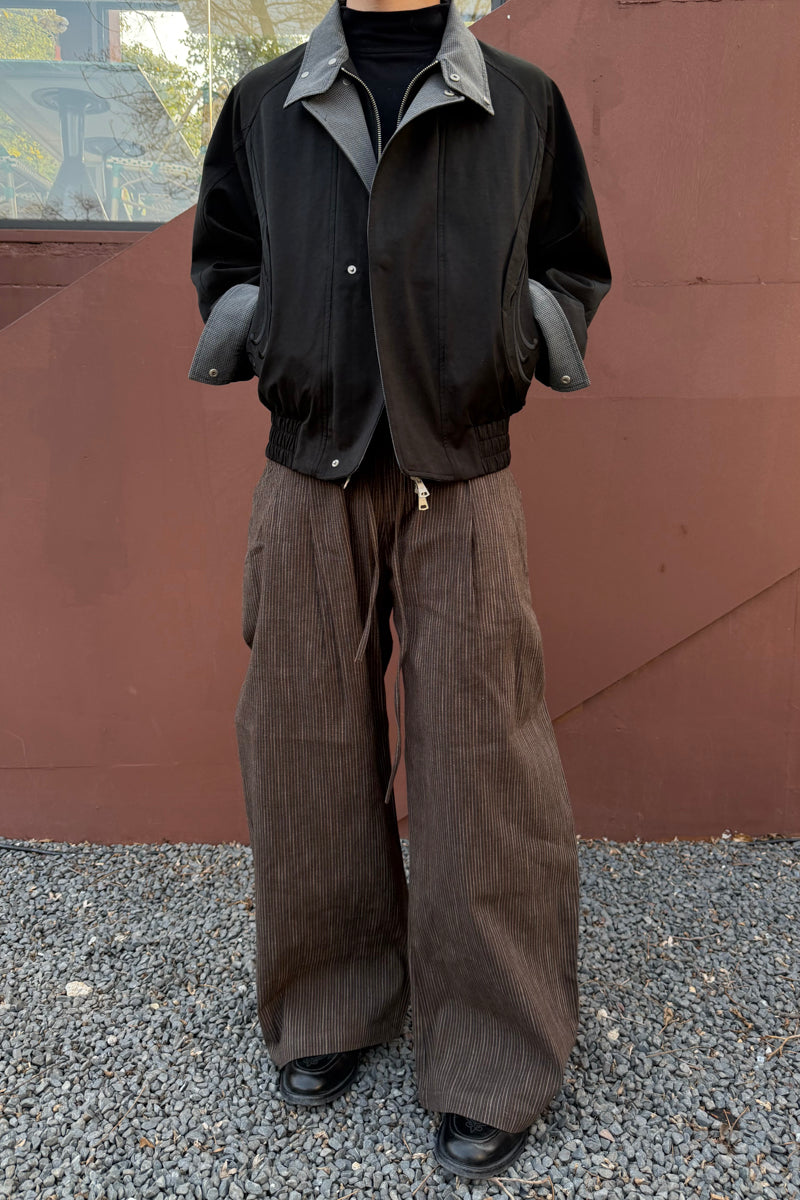 CATSSTAC Striped commuter dress pants