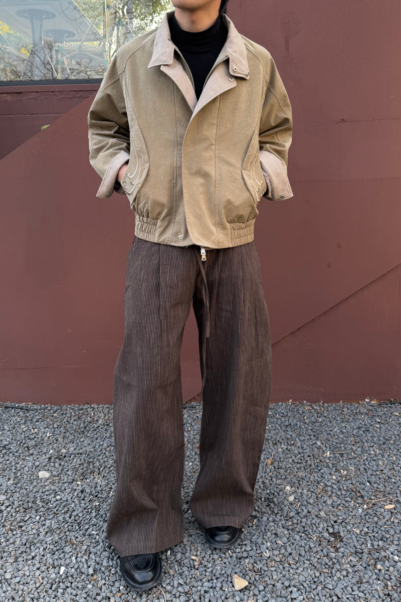 CATSSTAC Striped commuter dress pants