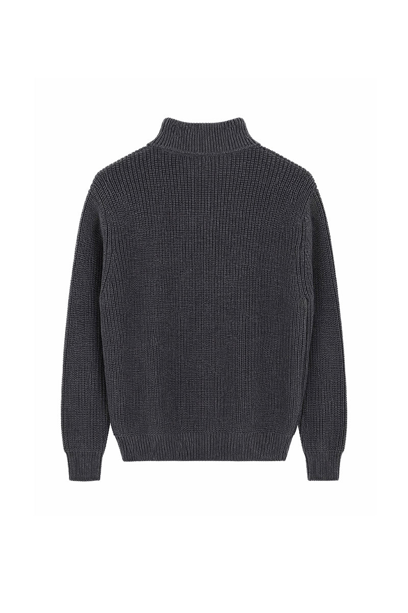 CATSSTAC Sunny Suede-Trimmed Stand-Collar Wool Blend Sweater