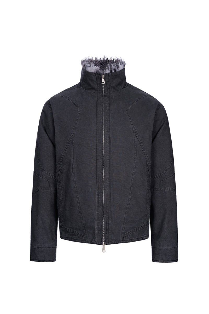 CATSSTAC Nightstrike Leopard-Lined Heavyweight Washed Canvas Jacket