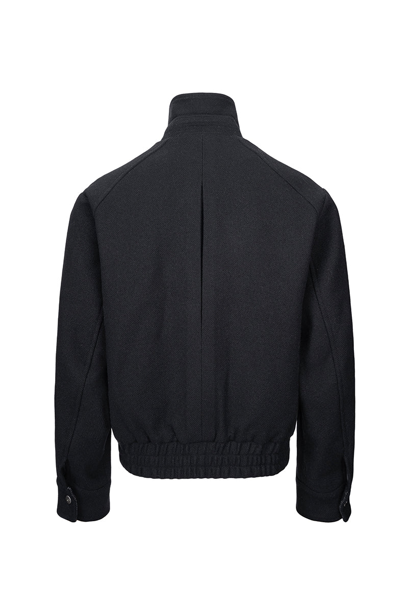 CATSSTAC Inkfold Double-Placket 40% Wool-Blend Cropped Jacket
