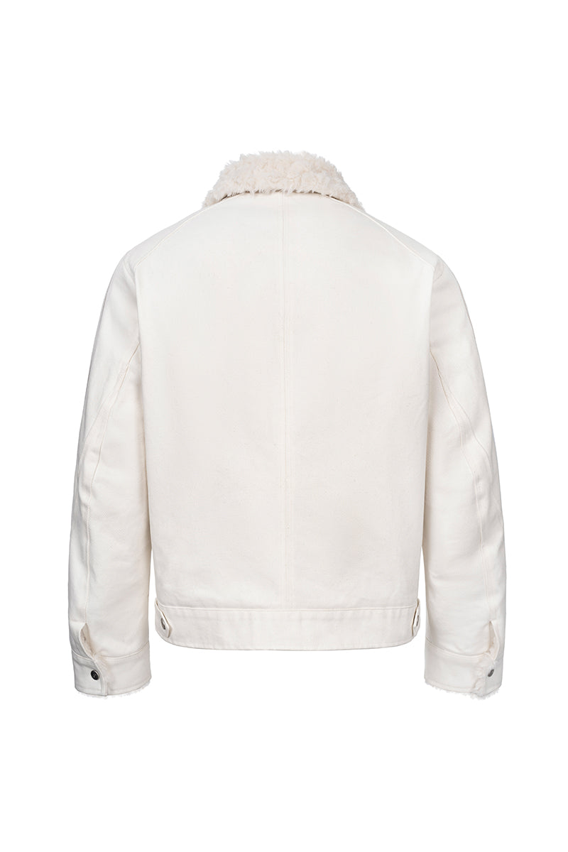 CATSSTAC Vine Applique Heavyweight Denim Sherpa Jacket